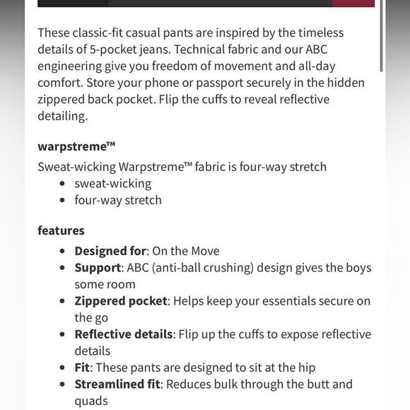 Lululemon ABC Pant Classic 
Obsidian - Picture 3 of 10